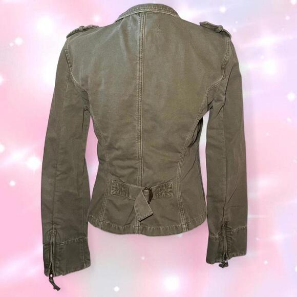 Women’s Green Spring Military Jacket - Picture 6 of 6